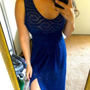 sheer maxi dress with slit